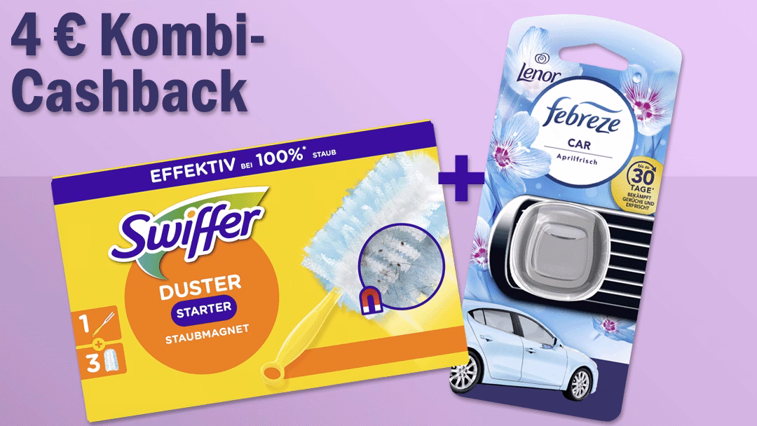 4 € Kombi – Cashback auf Swiffer und Febreze