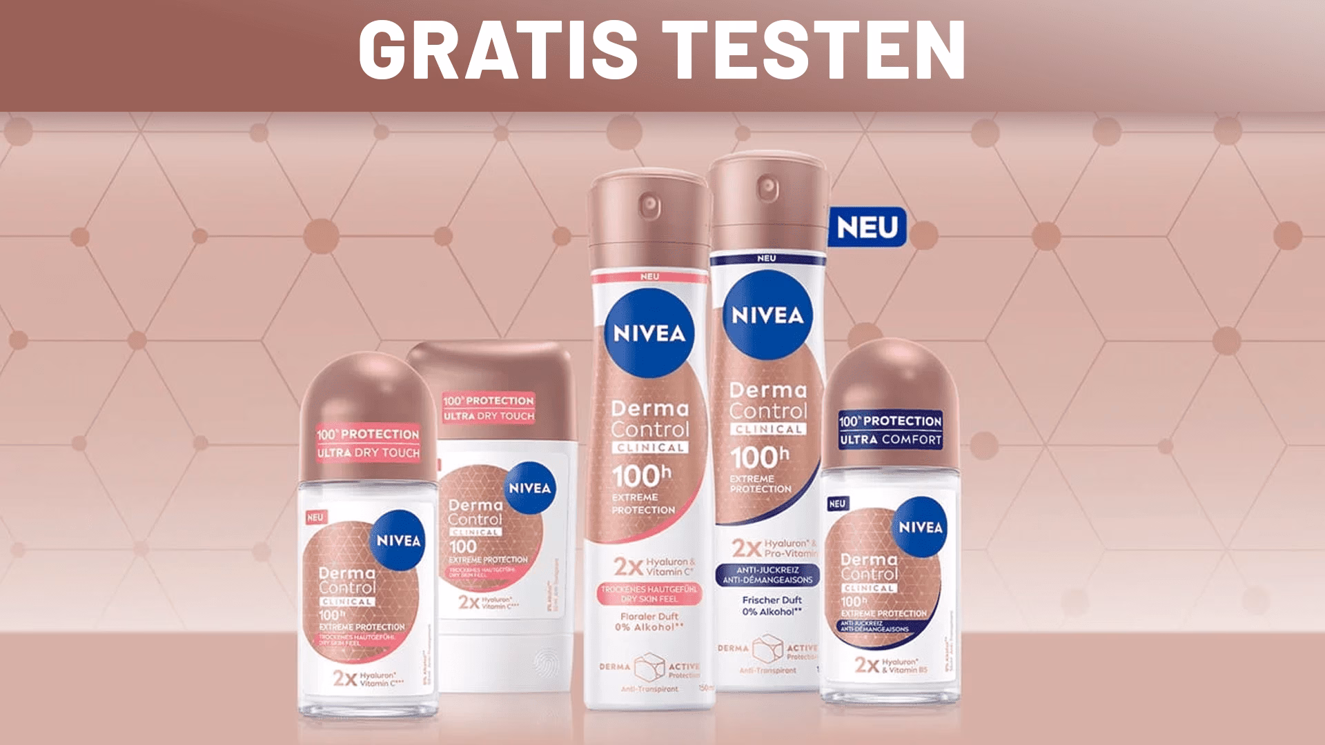 Teste jetzt das neue NIVEA Derma Control Clinical gratis! NIVEA Derma Control Clinical Gratis Testen