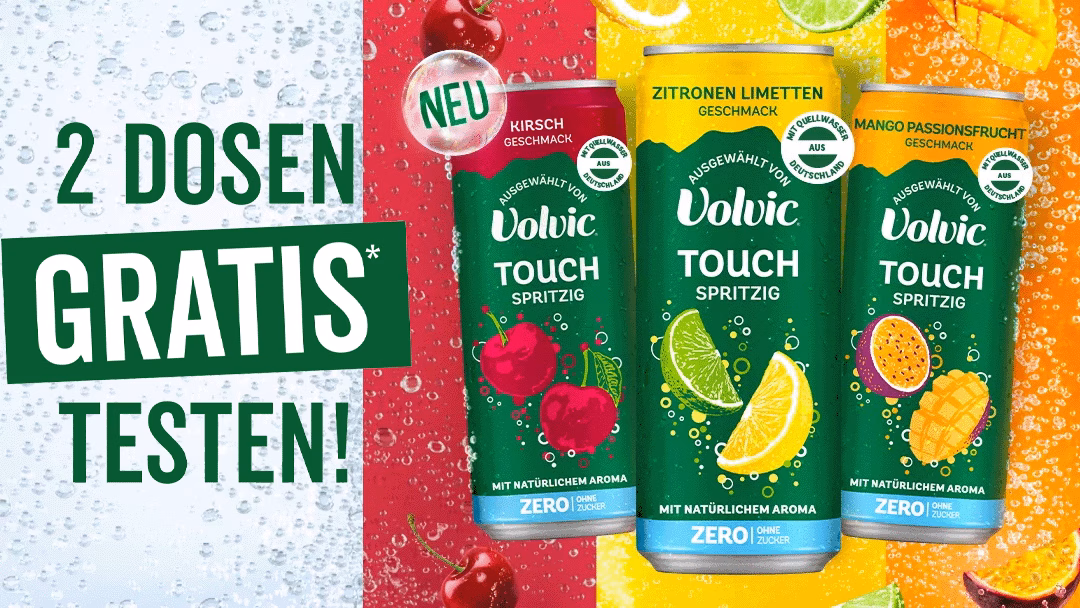 Volvic Touch Spritzig Zero: 2 Dosen gratis testen