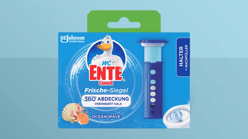 Hol dir deinen kostenlosen WC-Ente Frische-Siegel Halter